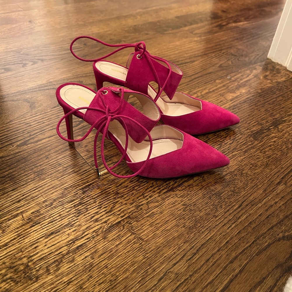 Nicholas Kirkwood Fuchsia Lace-Up Heels